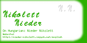 nikolett nieder business card